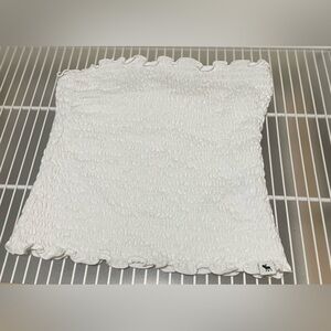 Abercrombie kids white ruffle tube top size 11/12. (Not sure of original price)